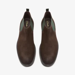 Atticus LT Top Dark Brown Suede|Clarks Clearance