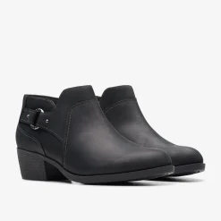 Charlten Grace Black Oily Leather|Clarks Online