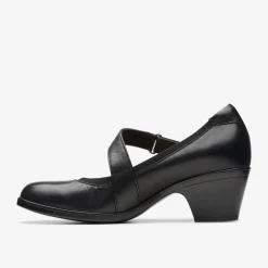 Emily 2 Mabel Black Leather|Clarks Discount