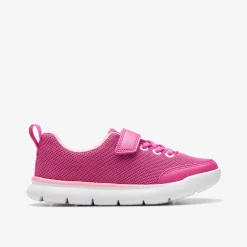 Hoop Run Kid Pink Synthetic|Clarks
