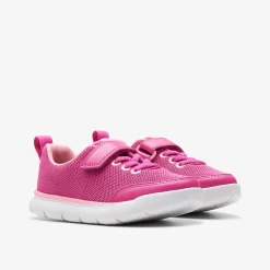 Hoop Run Kid Pink Synthetic|Clarks