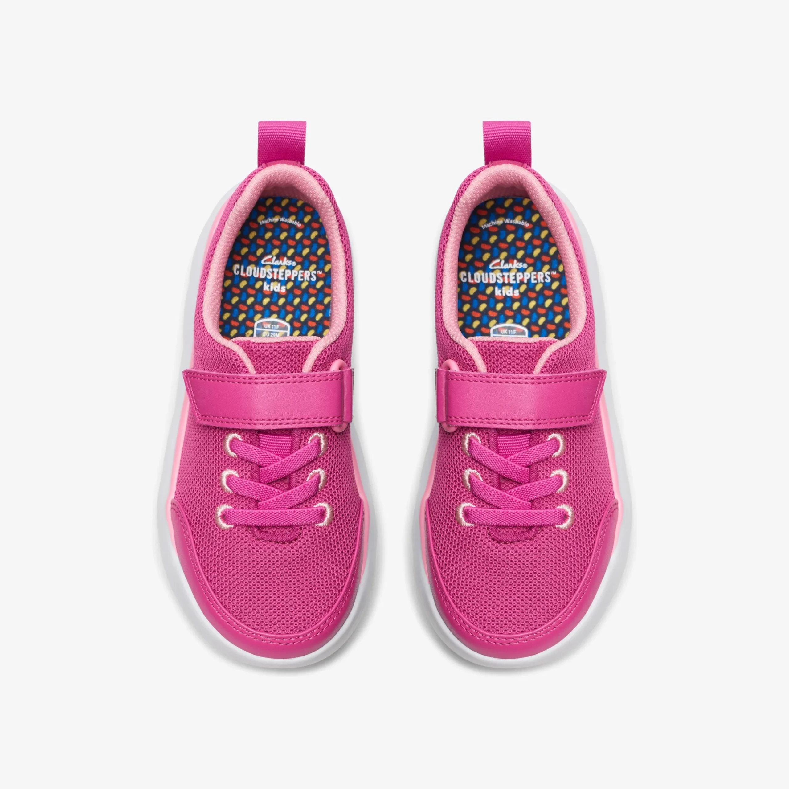 Hoop Run Kid Pink Synthetic|Clarks