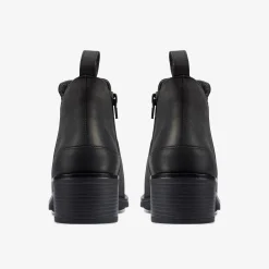 Memi Zip Black Leather|Clarks Online