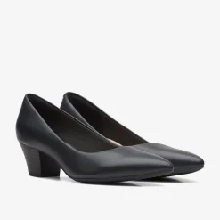 Teresa Step Black Leather|Clarks Clearance
