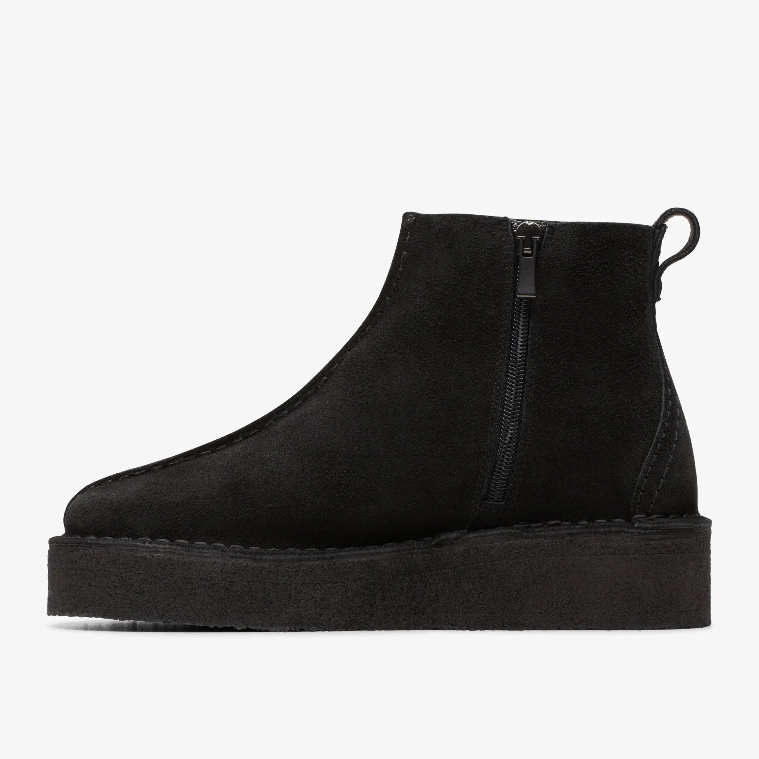 Trek Wedge Boot Black Suede|Clarks New