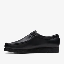 Wallabee Black Leather|Clarks Clearance