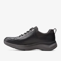 Wave 2.0 Vibe Black Leather|Clarks Clearance